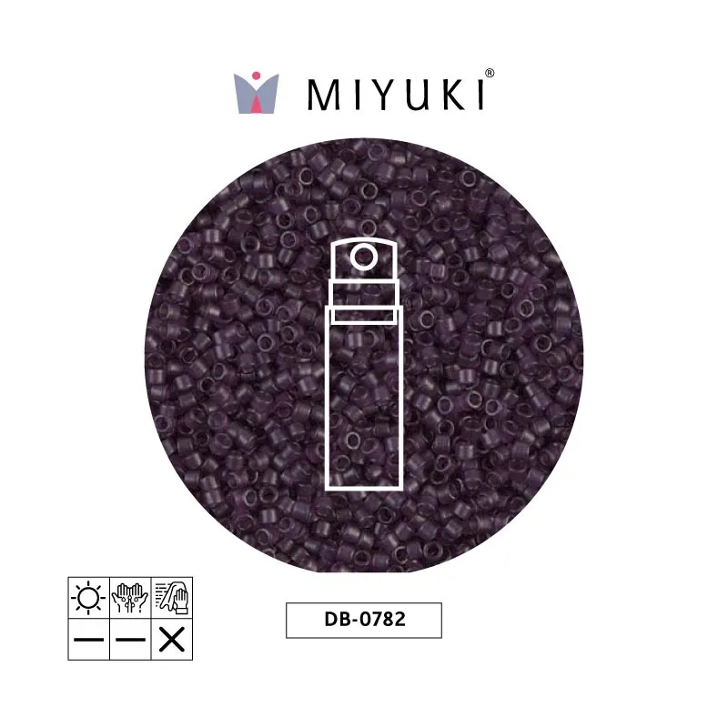 Miyuki delica 11/0 DB0782 mate transparente plum x 10g