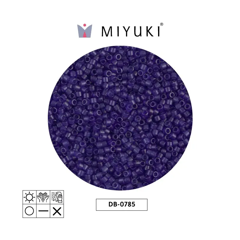 Miyuki delica 11/0 DB0785 mate transparente azul x 50g