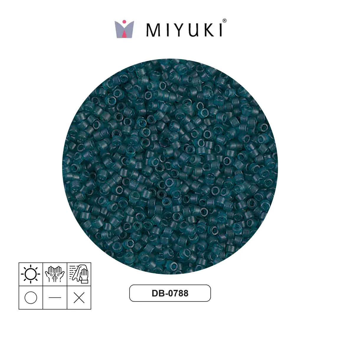 Miyuki delica 11/0 DB0788 mate tran azul z x 250g