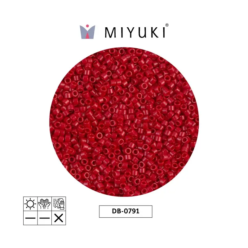 Miyuki delica 11/0 DB0791 opaco rojo x 50g