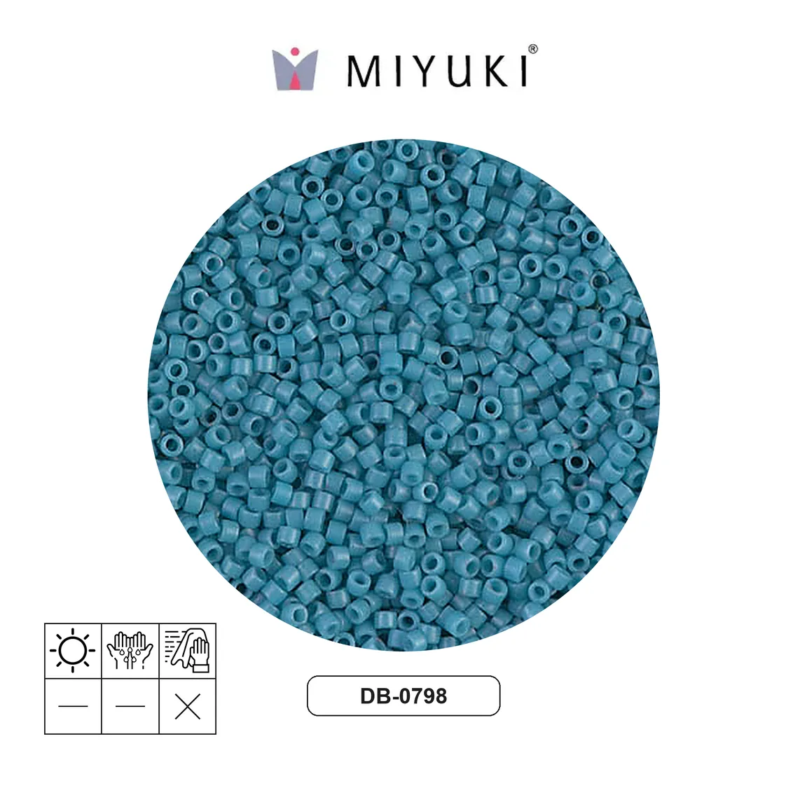 Miyuki delica 11/0 DB0798 mate opaco capri x 250g