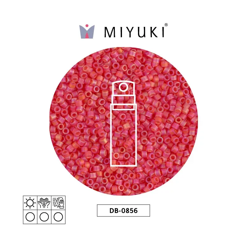 Miyuki delica 11/0 DB0856 matter light red AB x 10gr