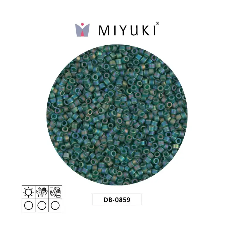 Miyuki delica 11/0 DB0859 mate transparente oscuro esmerald AB x 50g