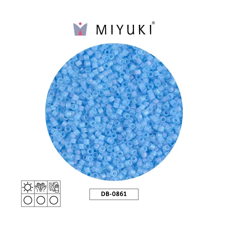 Miyuki delica 11/0 DB0861 mate transparente azul AB x 50g