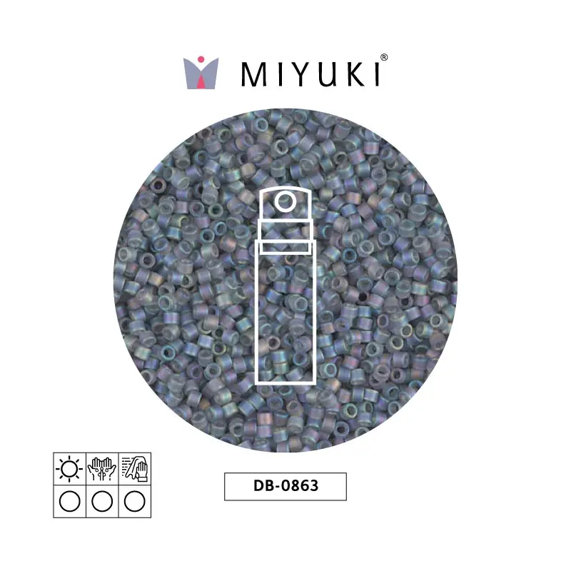 Miyuki delica 11/0 DB0863 mate tran gris AB x 10g