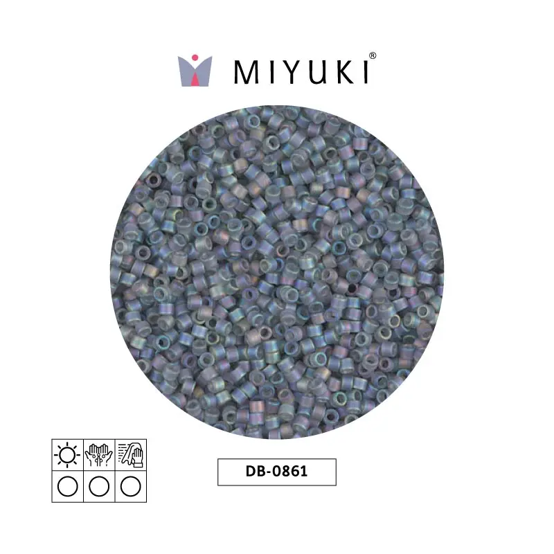 Miyuki delica 11/0 DB0863 mate tran gris AB x 50g