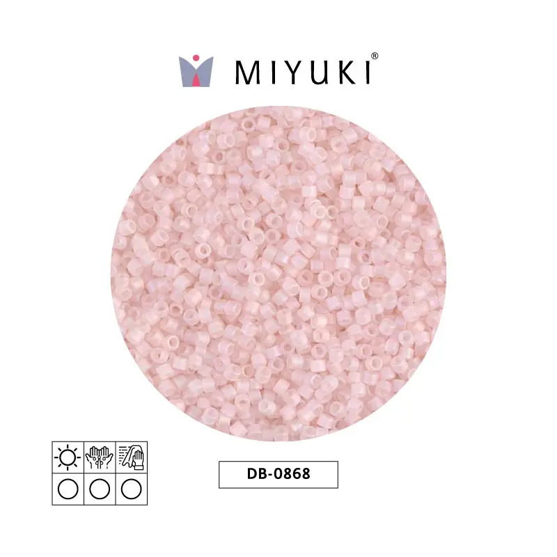 Miyuki delica 11/0 DB0868 mate tranparent rosado niebla AB x 50g