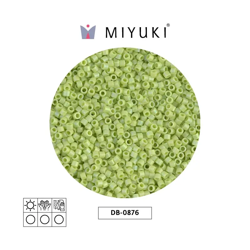 Miyuki delica 11/0 DB0876 mate opaco verde chartreuse AB x 50g