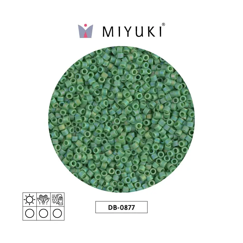 Miyuki delica 11/0 DB0877 mate opaco verde AB x 50g