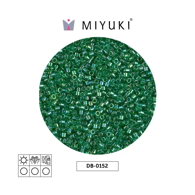 Miyuki delica 11/0 DB0152 transparente verde AB x 50g