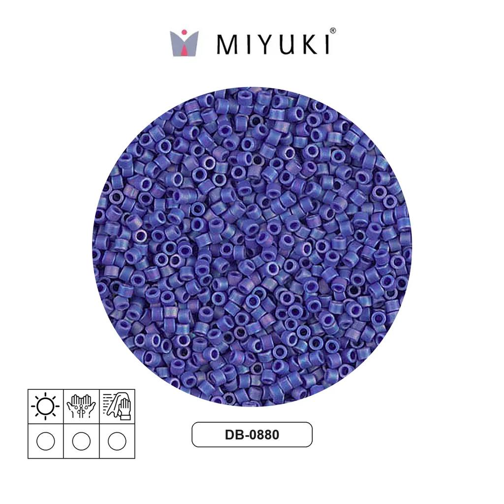 Miyuki delica 11/0 DB0880 mate opaco azul AB iridiscentex 50g