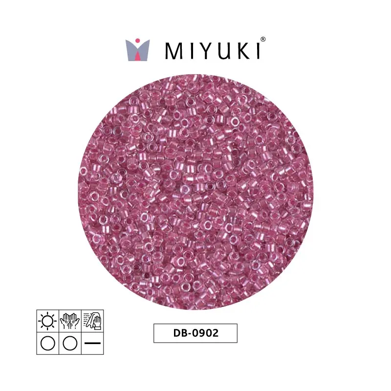 Miyuki delica 11/0 DB0902 sparkling peony link forrado cristal x 50g