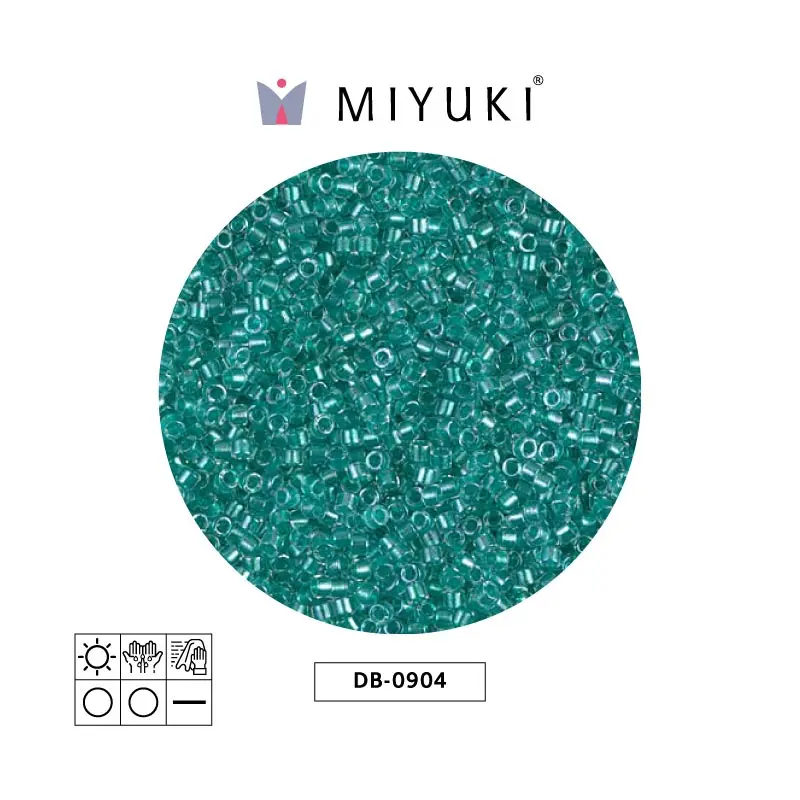 Miyuki delica 11/0 DB0904 sparkling azul verde forrado x 50g