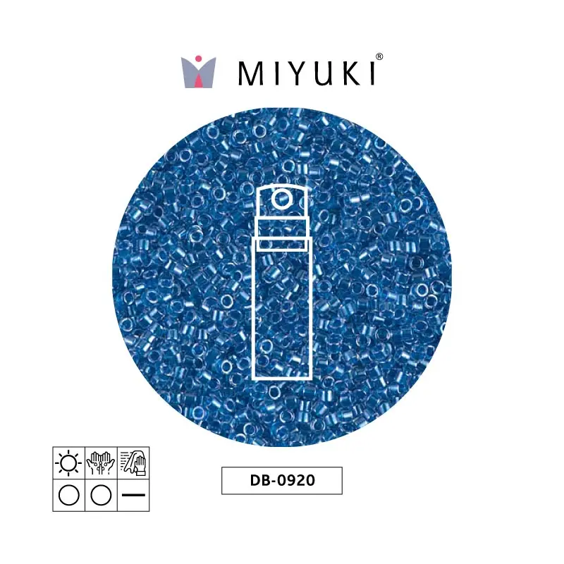 Miyuki delica 11/0 DB0920 sparkling cerulean azul forrado cristal x 10g
