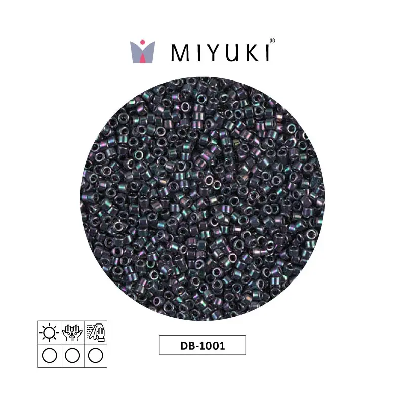 Miyuki delica 11/0 DB1001 metalizado morado verde x 50gr