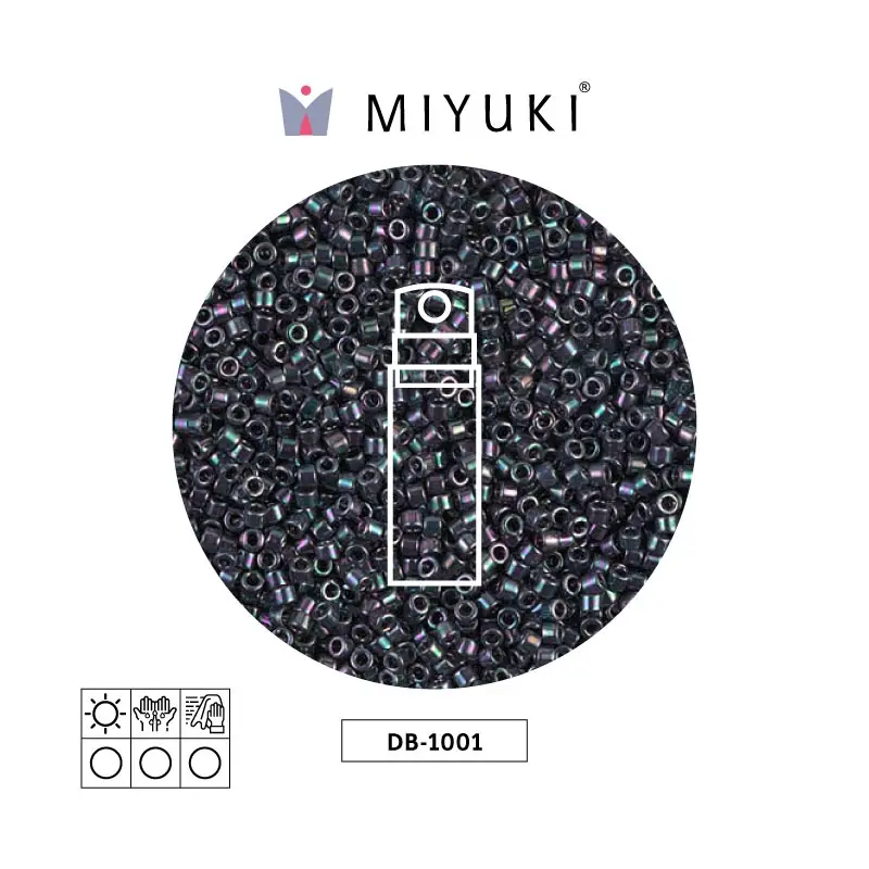 Miyuki delica 11/0 DB1001 metalizado purple-green x 10g