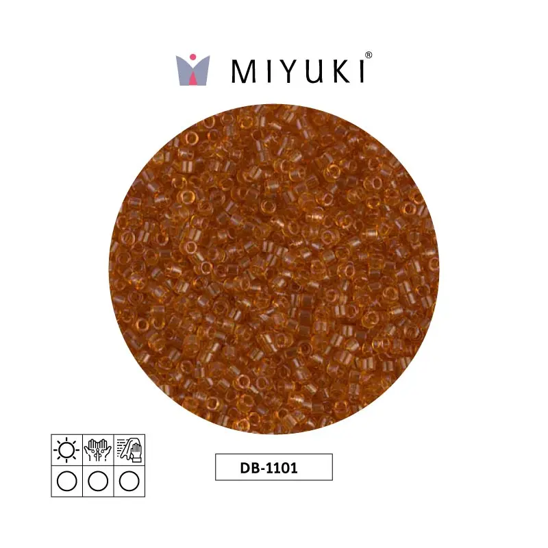 Miyuki delica 11/0 DB1101 transparente topaz x 50g