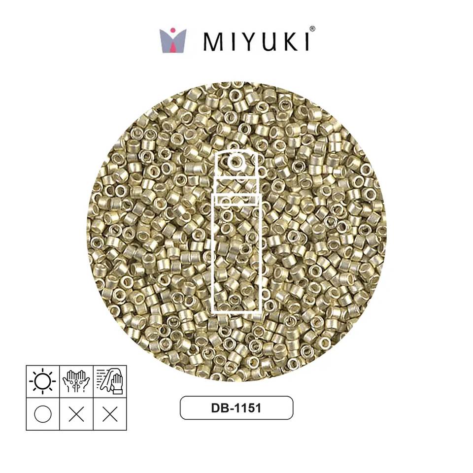 Miyuki delica 11/0 DB1151 galvanizado sf plateado x 10gr