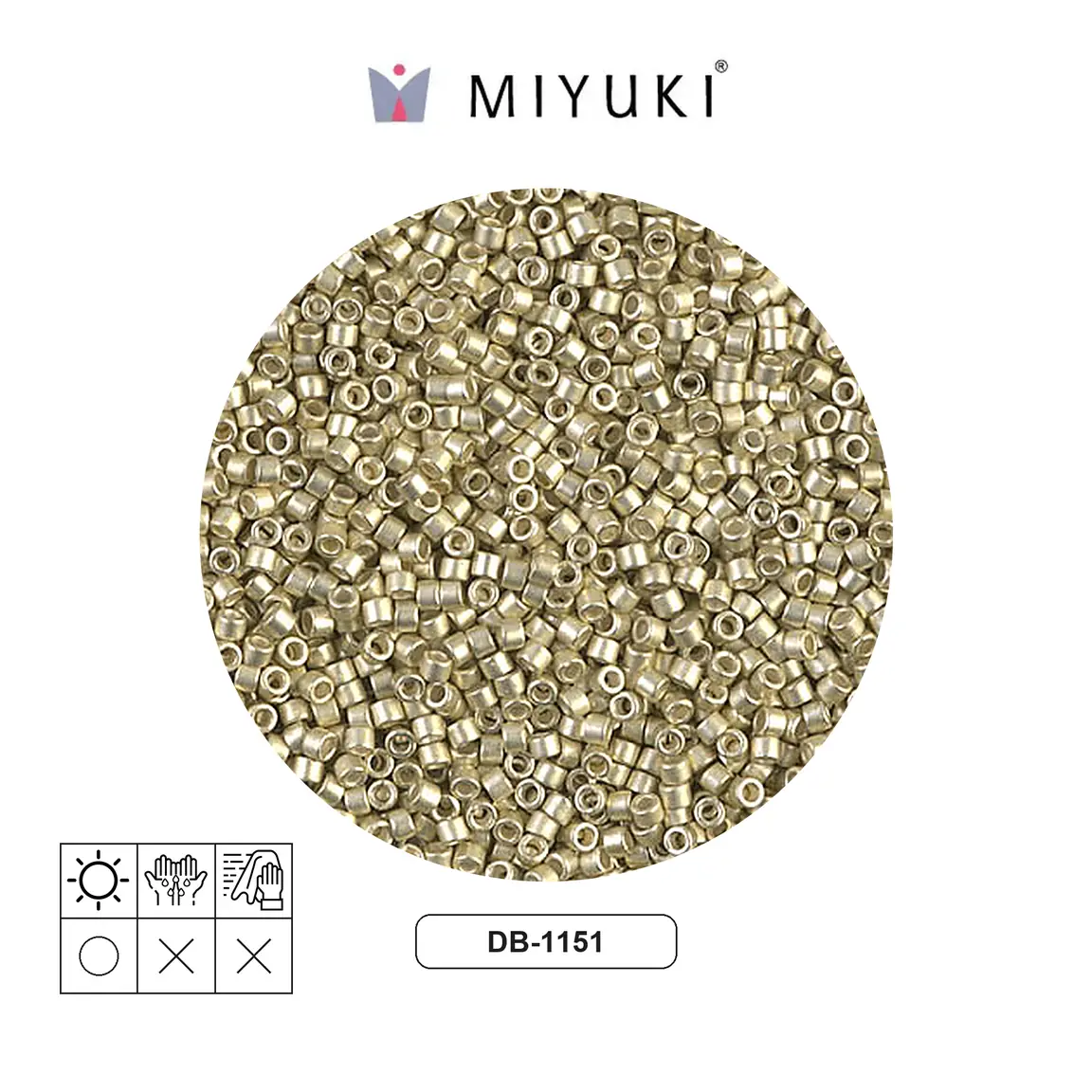 Miyuki delica 11/0 DB1151 semi-matte galvanizado x 50gr