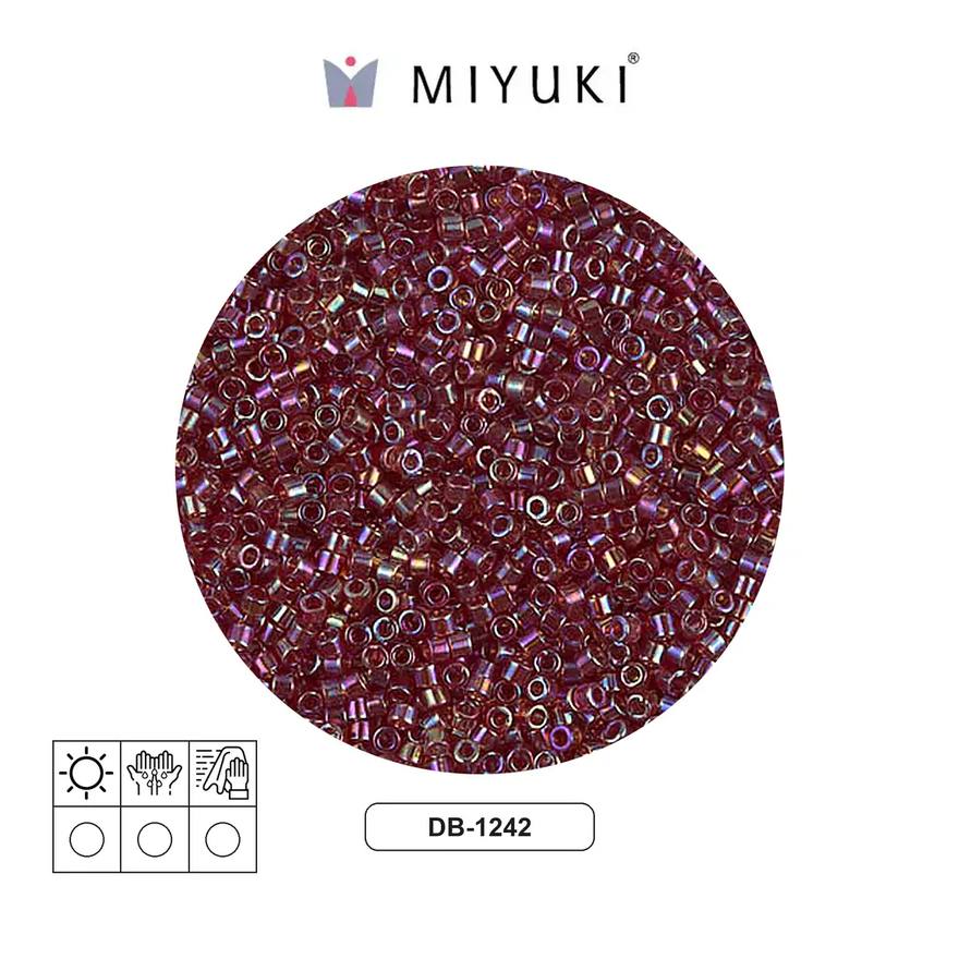 Miyuki delica 11/0 DB1242 transp. oscuro rojo AB x 50g