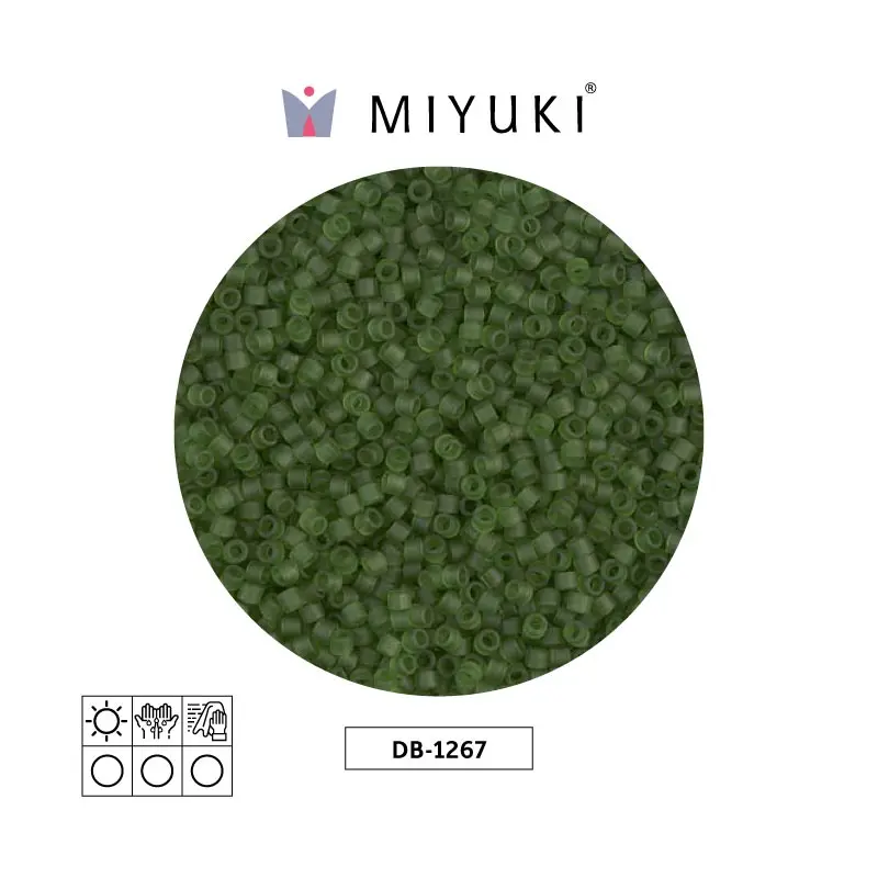 Miyuki delica 11/0 DB1267 mate transparente verde x 50g