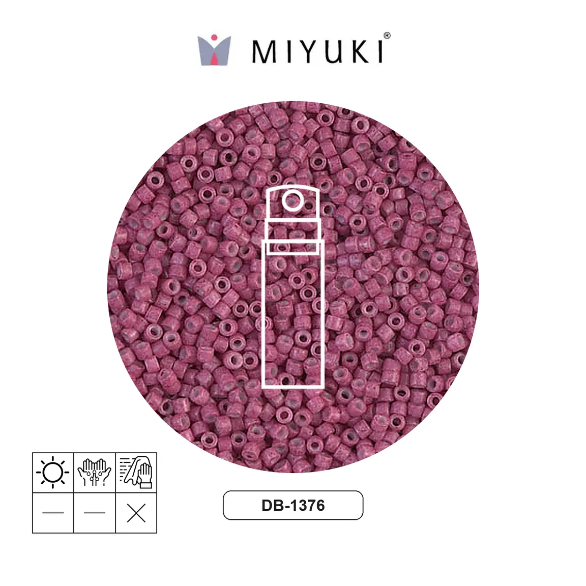 Miyuki delica 11/0 DB1376 opaco antique rosa x 10g