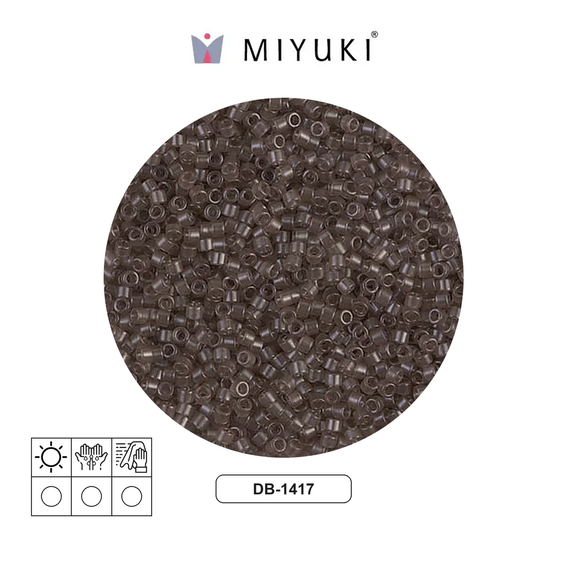 Miyuki delica 11/0 DB1417 transparente taupe x 50g