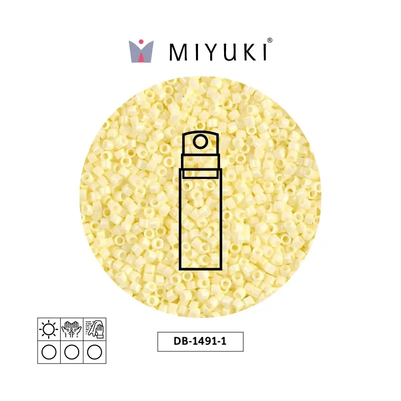 Miyuki delica 11/0 DB1491-1 opaco pálido amarillo x 10g