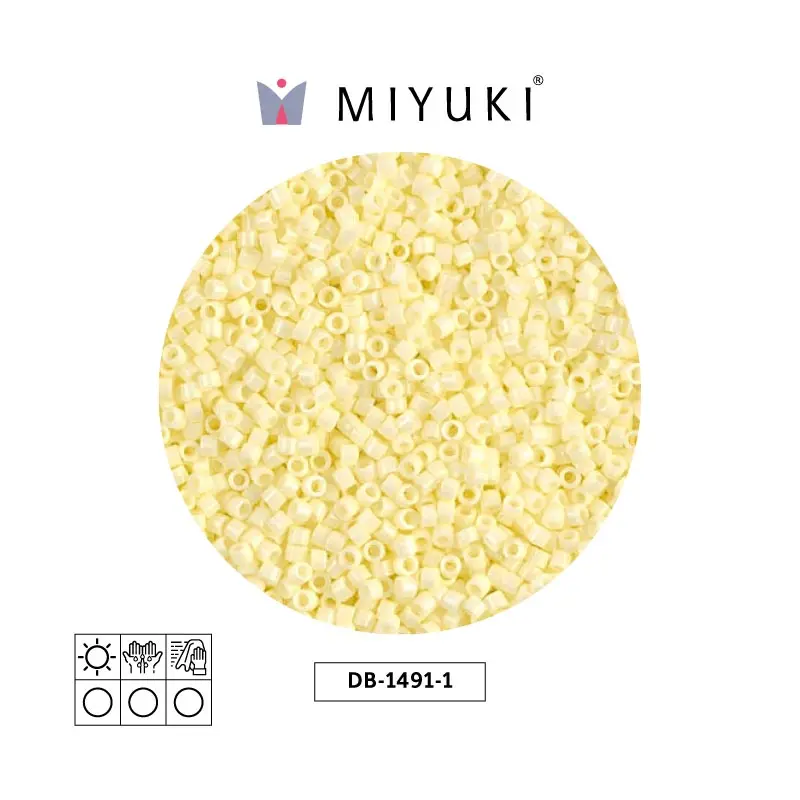 Miyuki delica 11/0 DB1491-1 opaco pálido amarillo x 50g