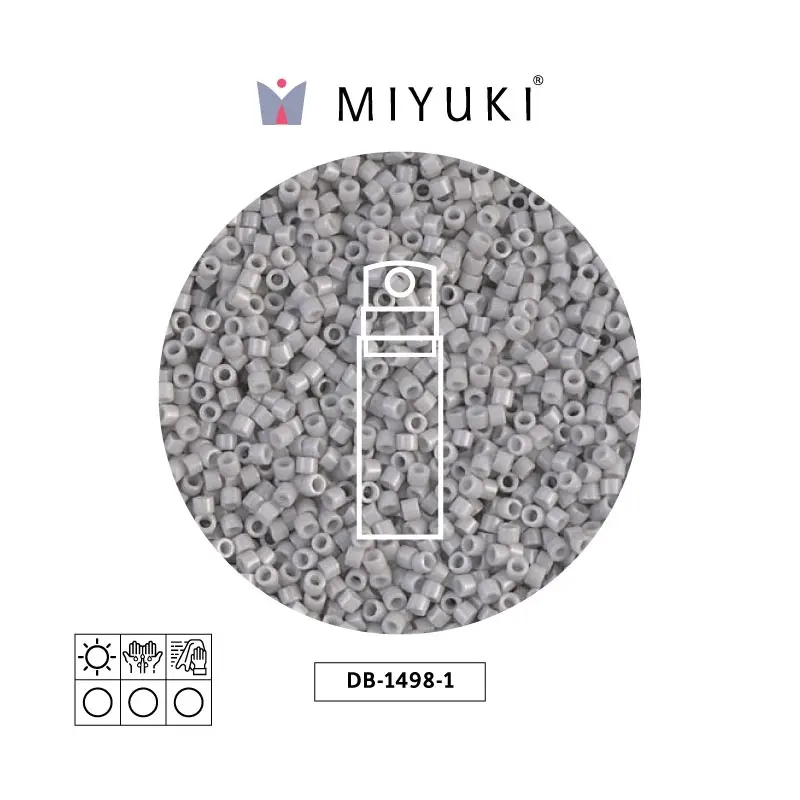 Miyuki delica 11/0 DB1498-1 opaco claro smoke x 10g