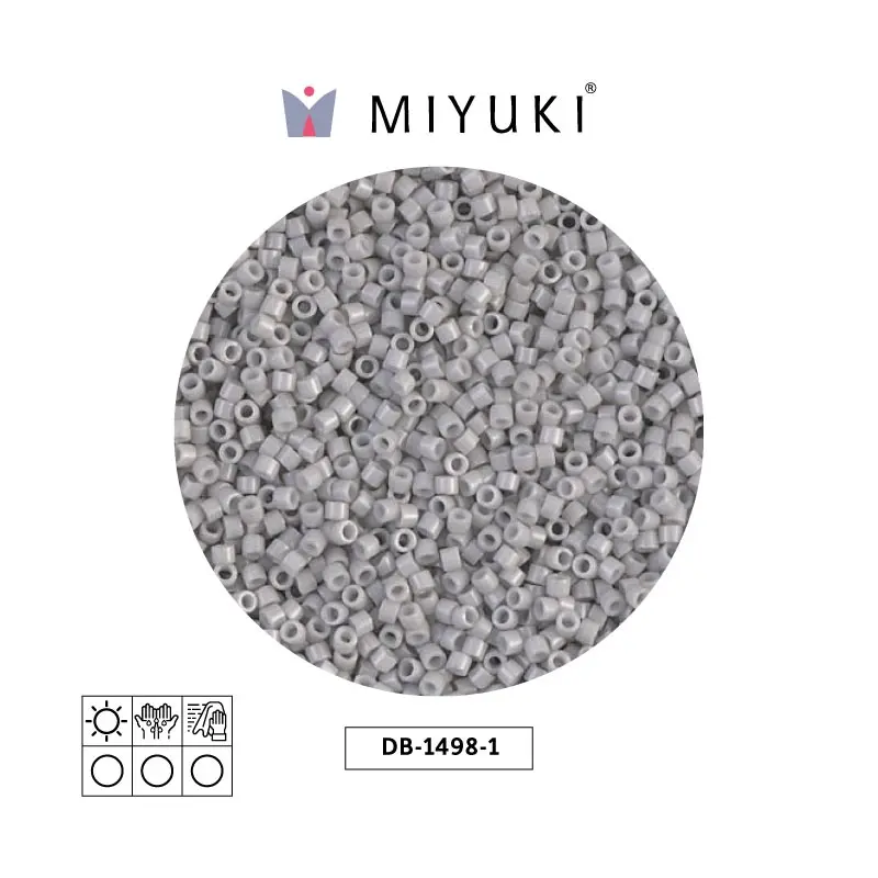 Miyuki delica 11/0 DB1498-1 opaco claro smoke x 50g
