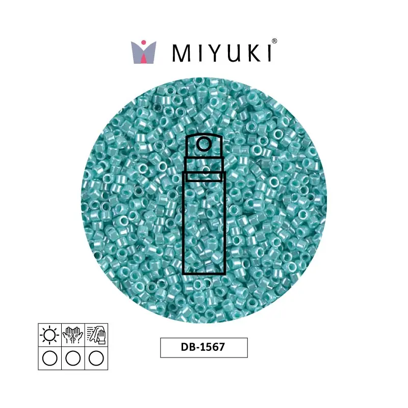 Miyuki delica 11/0 DB1567 opaco azul opal lusterr x 10g
