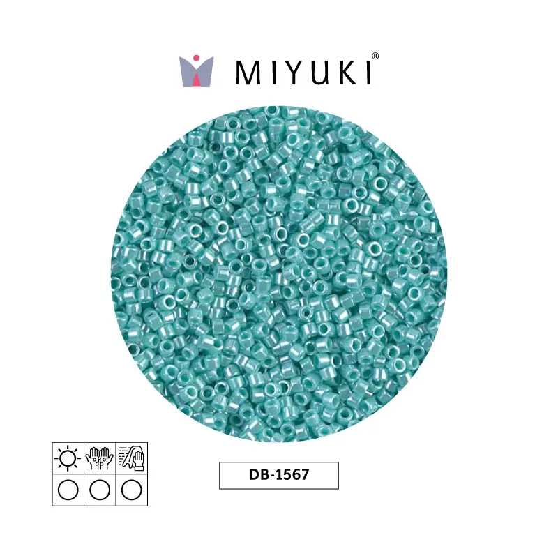 Miyuki delica 11/0 DB1567 opaco azul opal lusterr x 50g