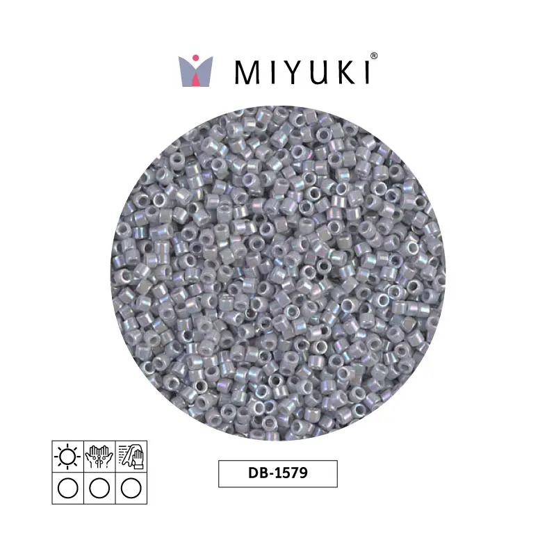 Miyuki delica 11/0 DB1579 opaco ghost gris AB x 50g