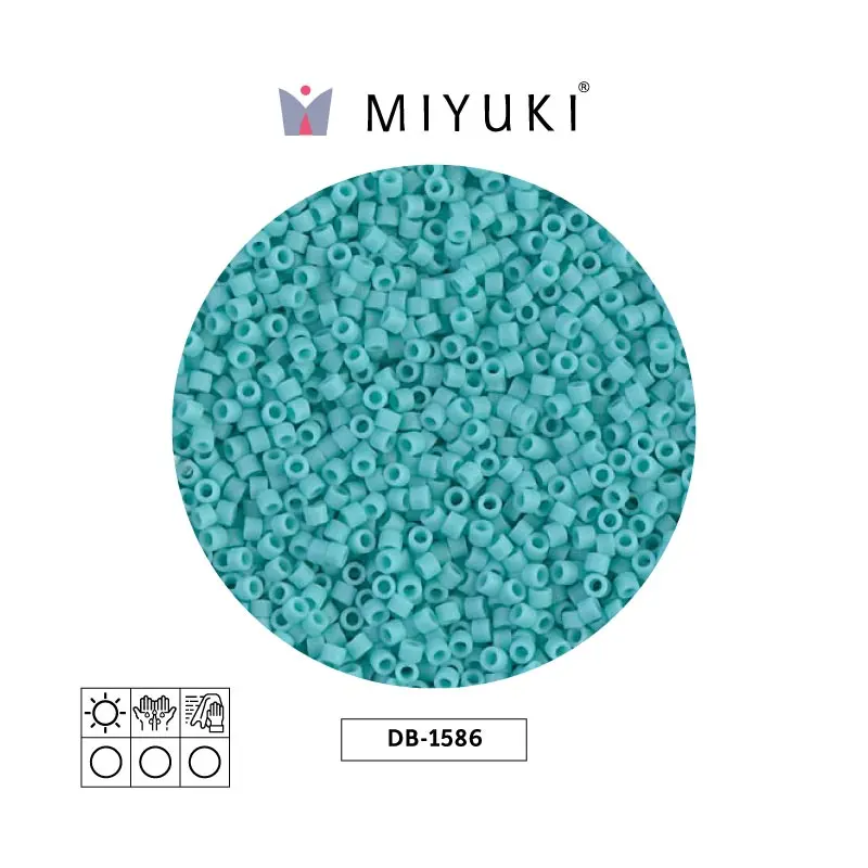 Miyuki delica 11/0 DB1586 mate opaco azul opal x 50g