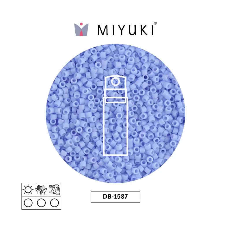 Miyuki delica 11/0 DB1587 opaco mate agate azul x 10g