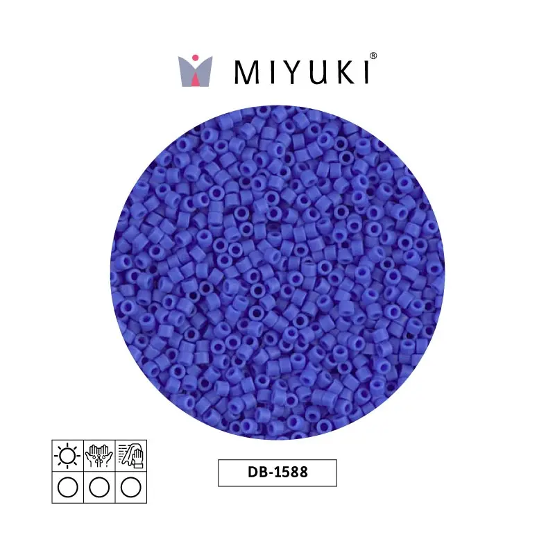 Miyuki delica 11/0 DB1588 opaco mate azul x 50g