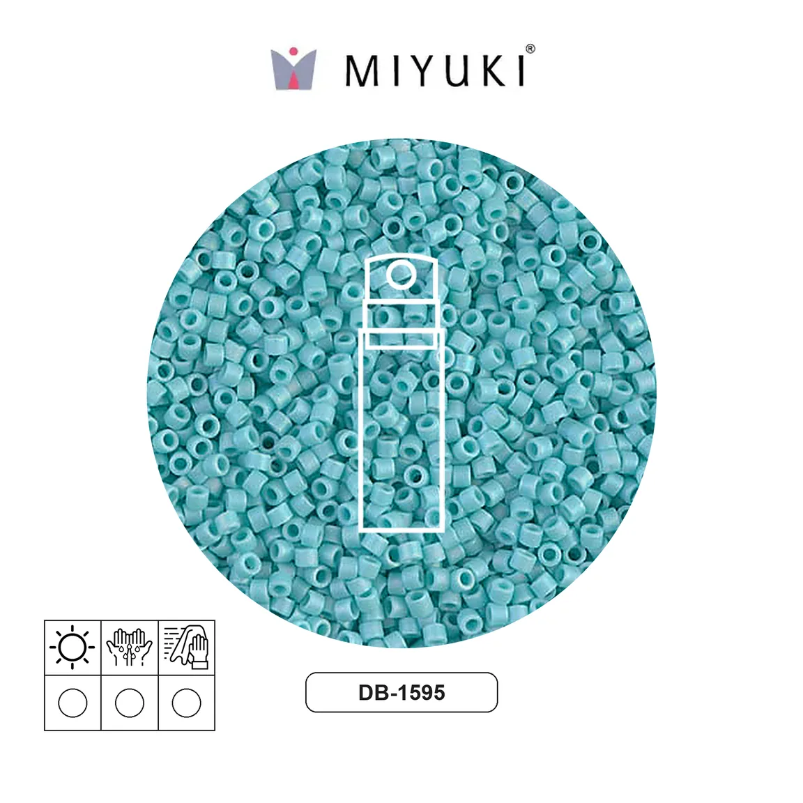 Miyuki delica 11/0 DB1595 mate opaco azul opal AB x 10g