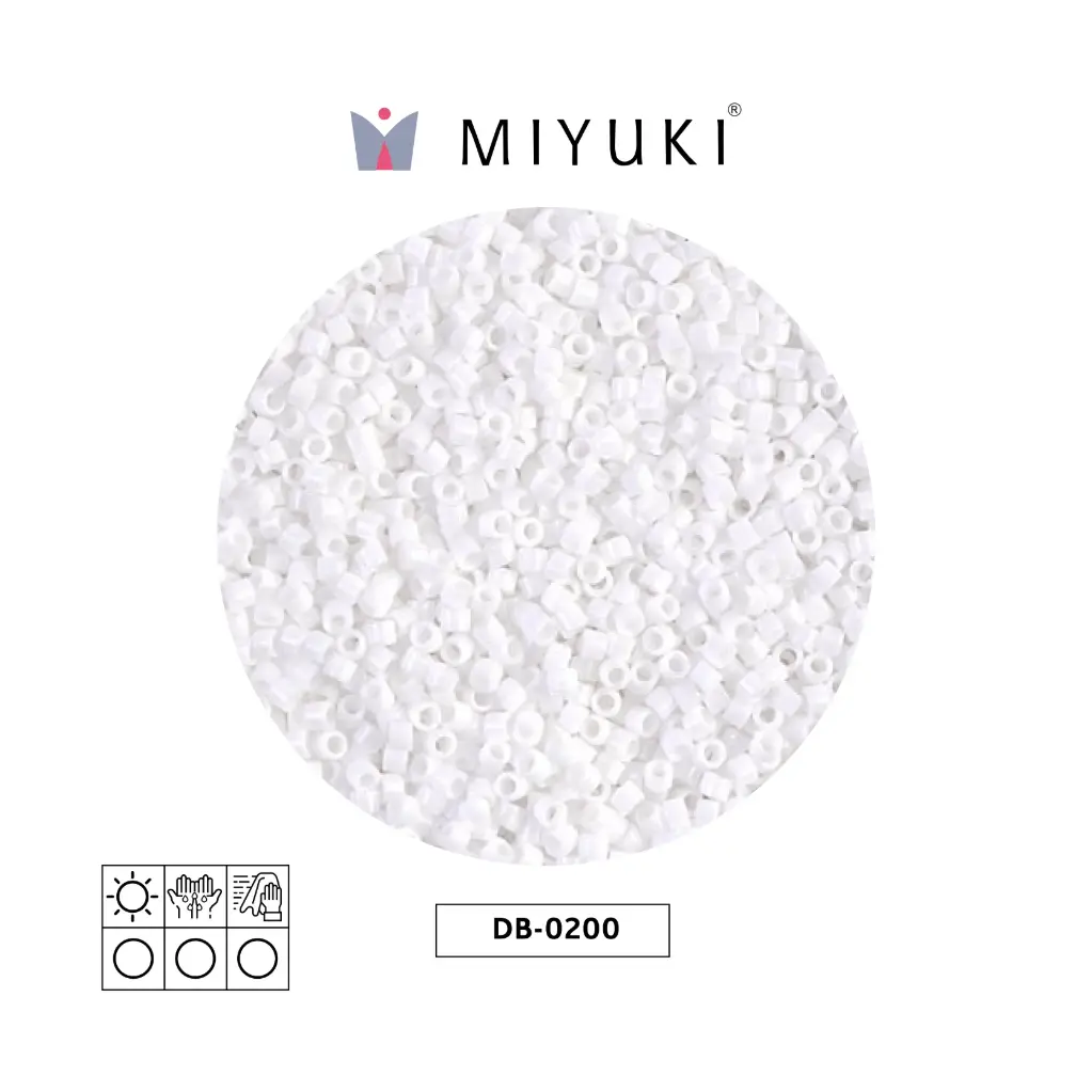 Miyuki delica 11/0 DB0200 opaco tiza blanco x 500g