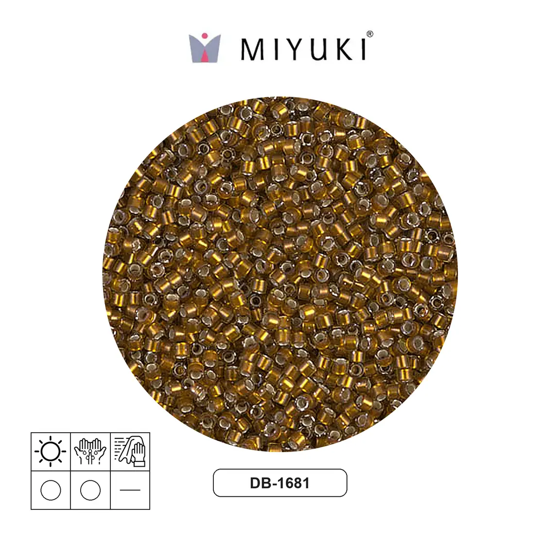 Miyuki delica 11/0 DB1681 glazed oscuro saffron x 50gr
