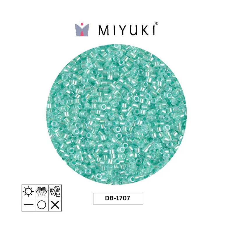 Miyuki delica 11/0 DB1707 opauqe perla forrado glacier azul x 50g