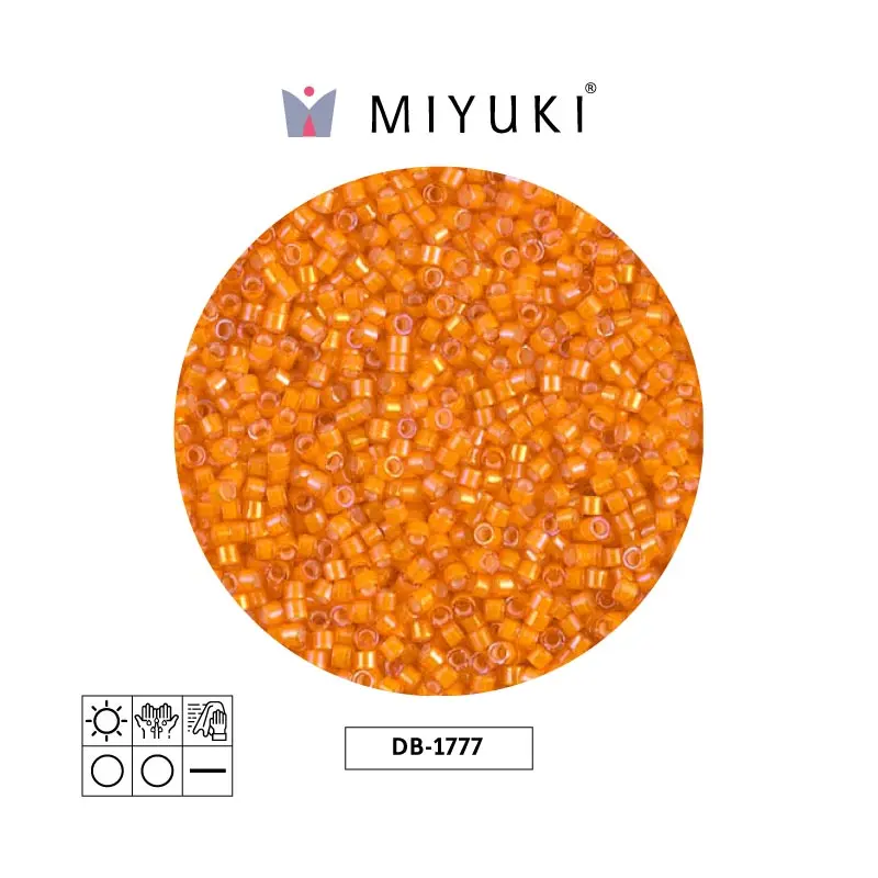 Miyuki delica 11/0 DB1777 forrado naranja AB x 50g
