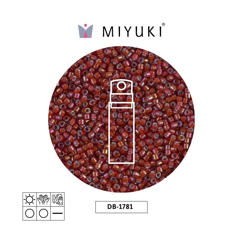 Miyuki delica 11/0 DB1781 forrado vinotinto AB x 10g