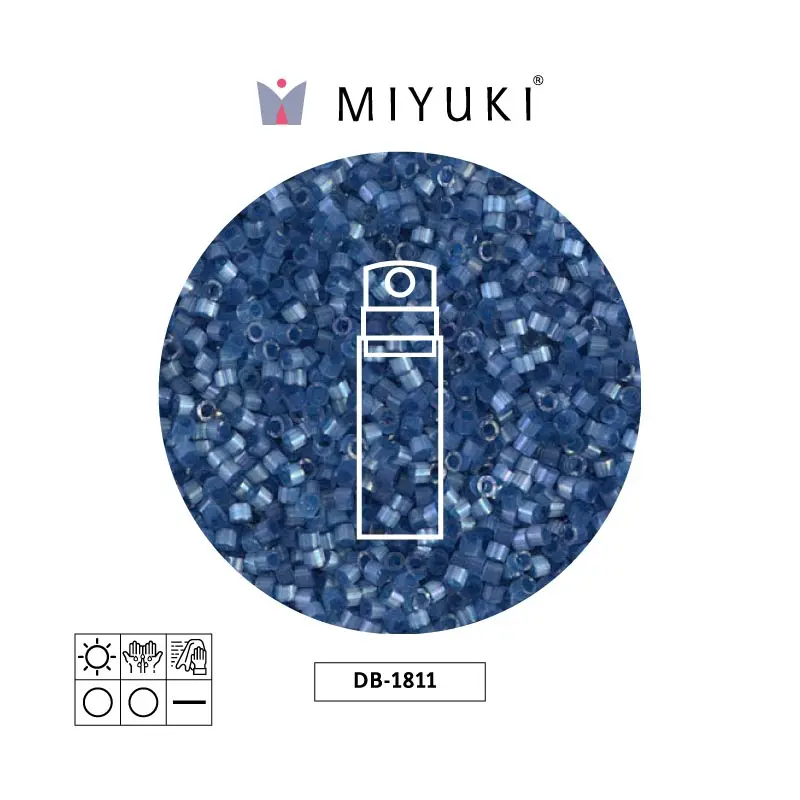 Miyuki delica 11/0 DB1811 dusk azul satinado x 10g