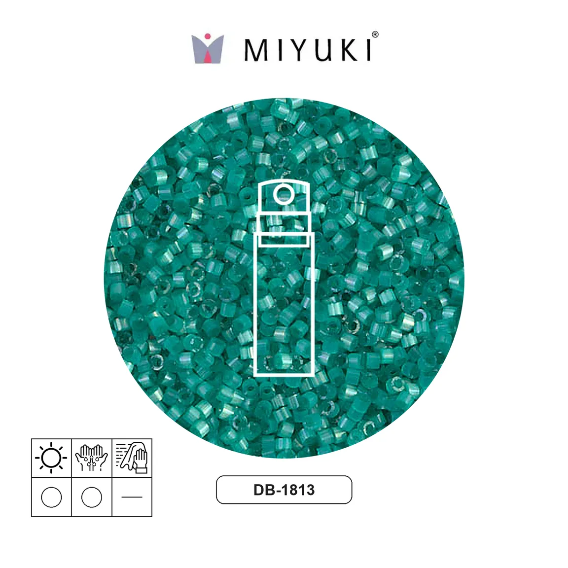 Miyuki delica 11/0 DB1813 bermuda satinado x 10g