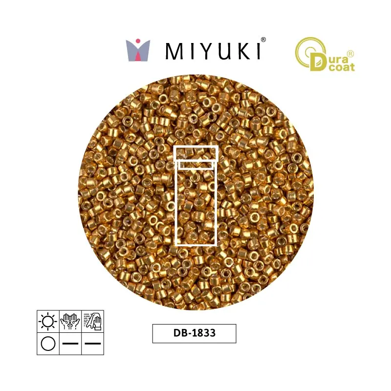 Miyuki delica 11/0 DB1833 galvanizado amarillo dorado x 3g