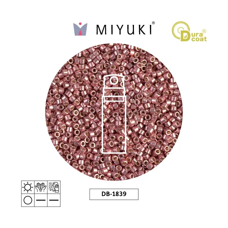 Miyuki delica 11/0 DB1839 galvanizado oscuro coral duacoat x 10g
