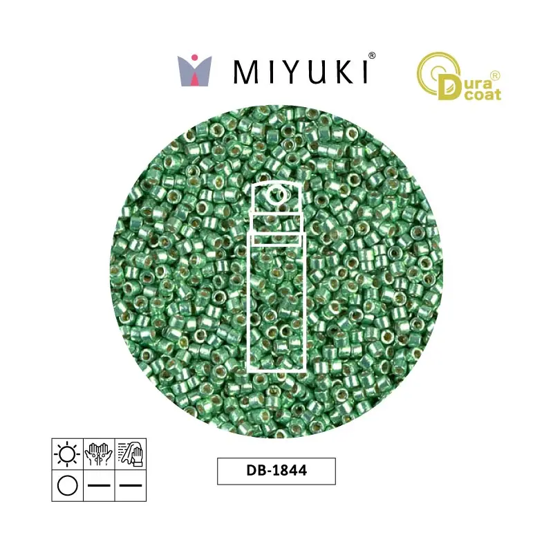 Miyuki delica 11/0 DB1844 galvanizado verde x 10g