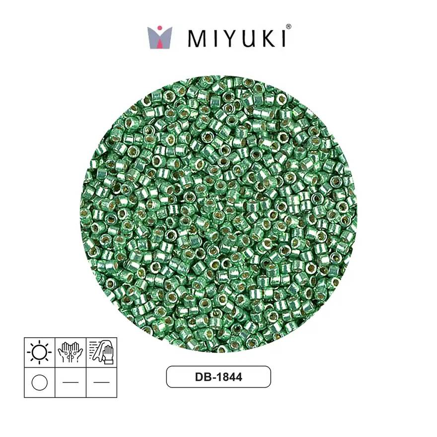 Miyuki delica 11/0 DB1844 galvanizado verde x 50g