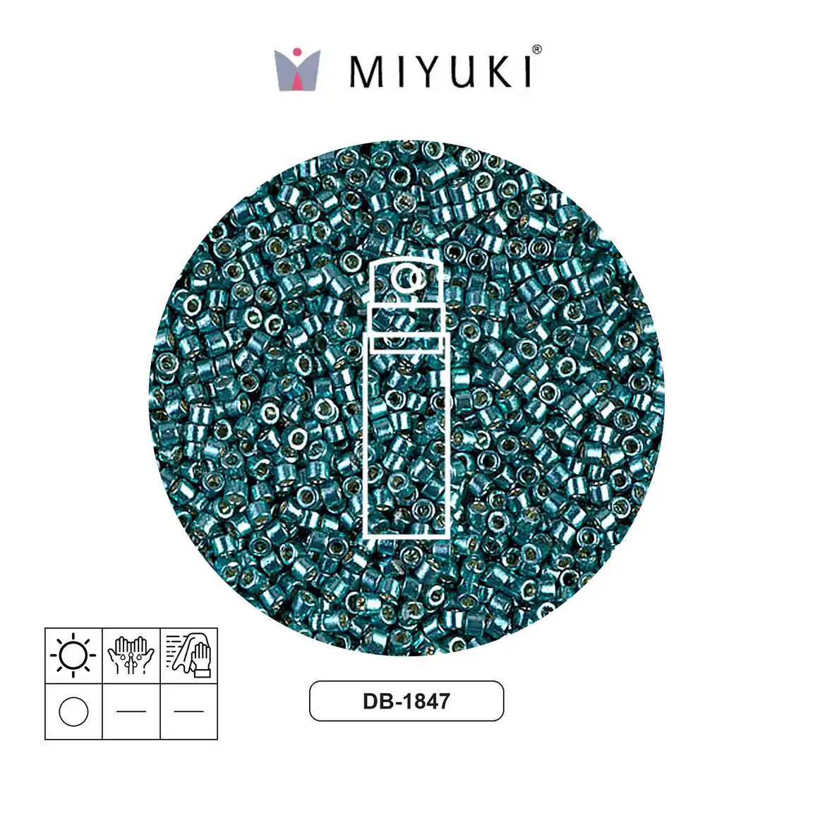 Miyuki delica 11/0 DB1847 Duracoat azul foam x 10g